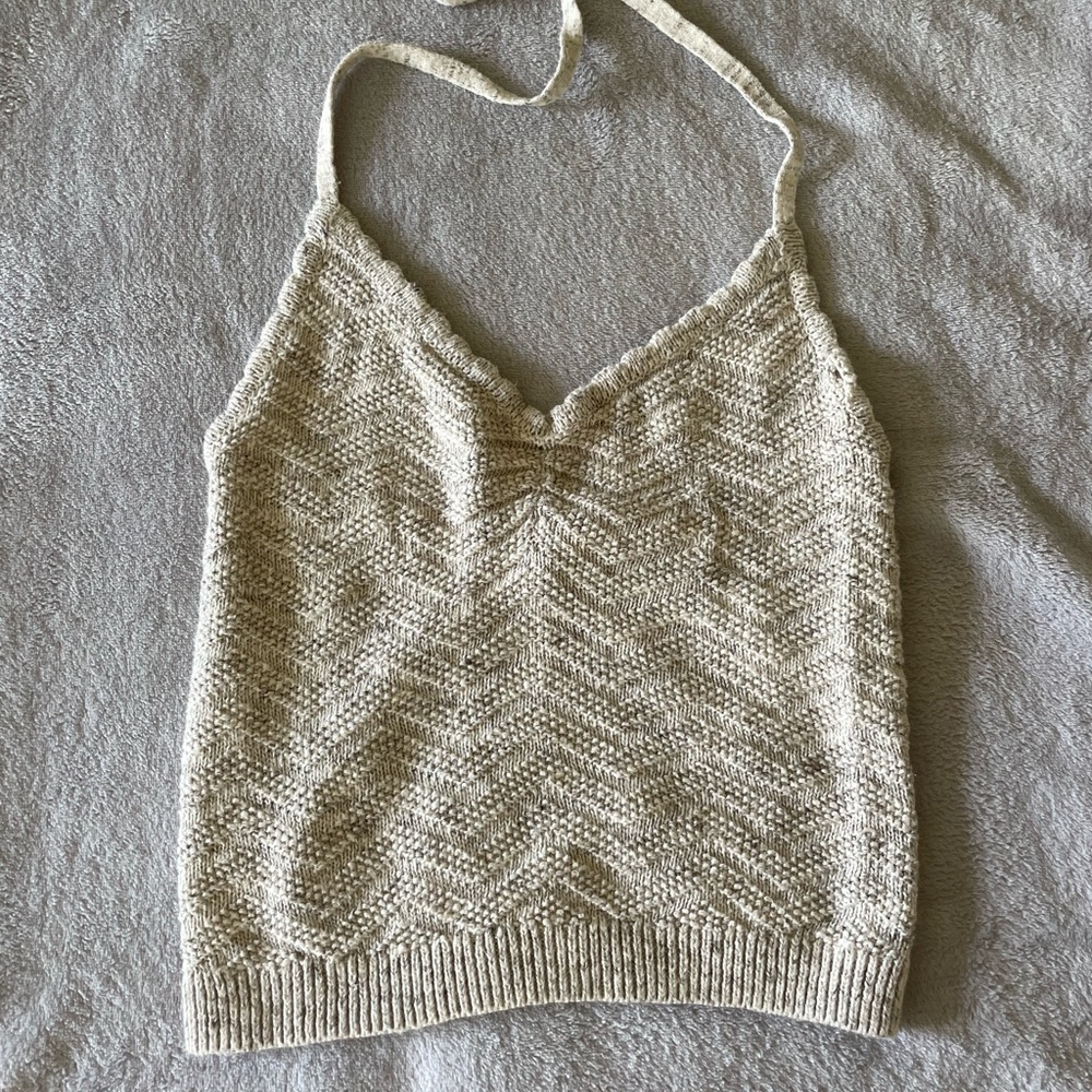 Woven AE Halter Crop